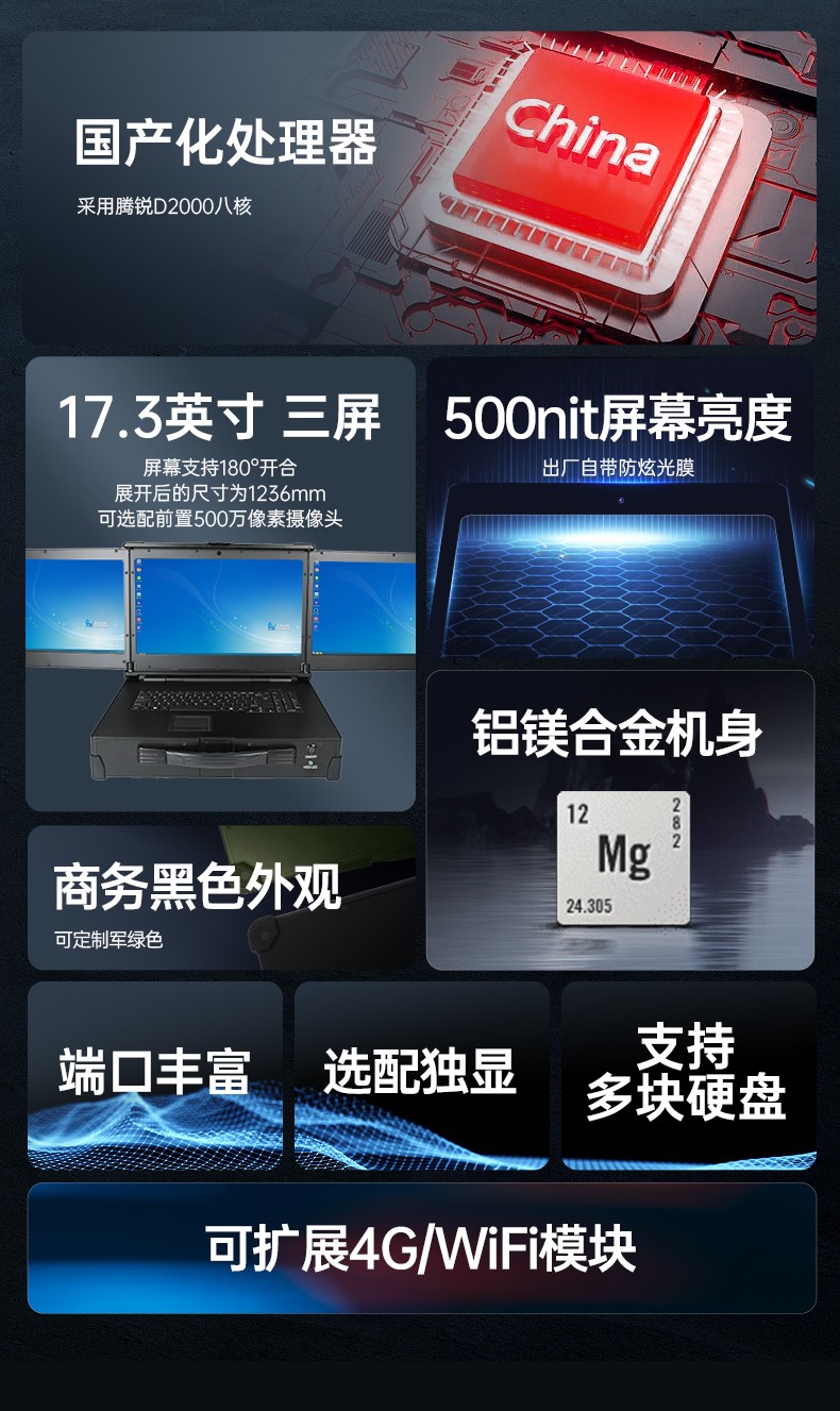 国产化便携机,加固三屏笔记本,DT-S1437CU-FD2K.jpg