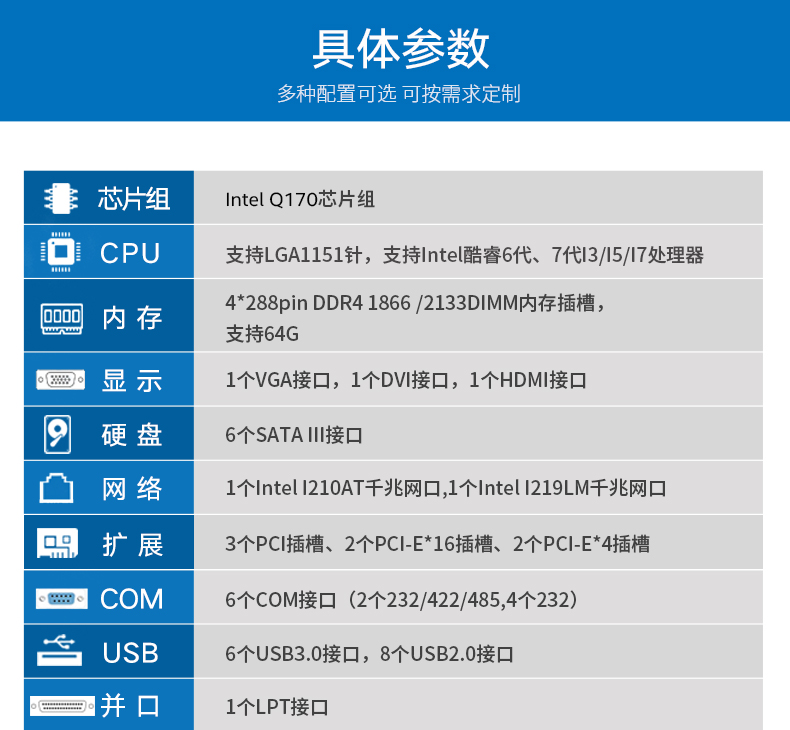 酷睿7代工控机,IPC-610L6串口2网口14USB,DT-610L-ZQ170MA.jpg
