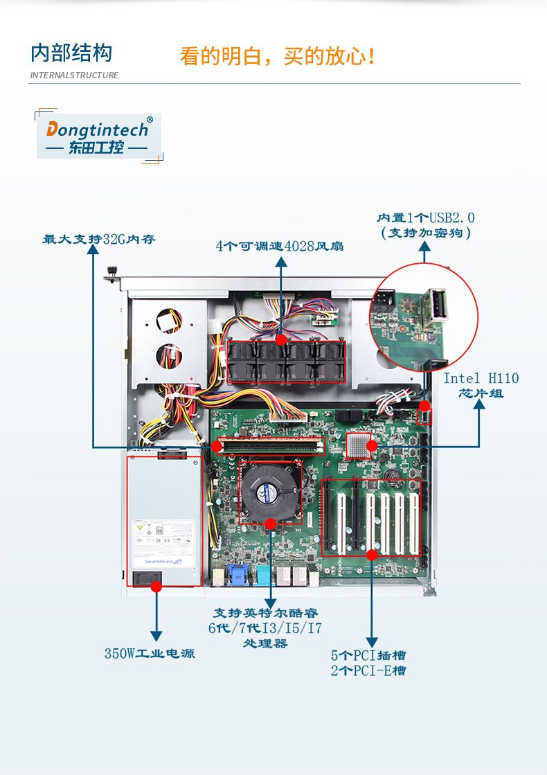 酷睿7代4U工控机,冗余电源工业电脑,端口丰富,DT-14502-WH110MA.jpg