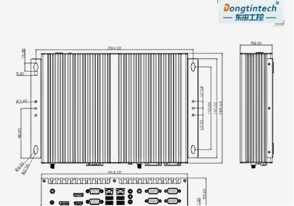 东田酷睿6代工控机安装尺寸图.png 东田酷睿6代工控机安装尺寸图.png